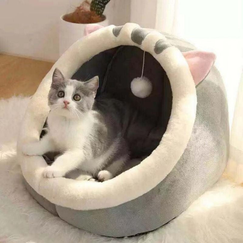 grotte-pour-chat-variante-souris-gris