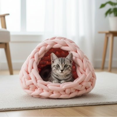 niche pour chat percou variante rose