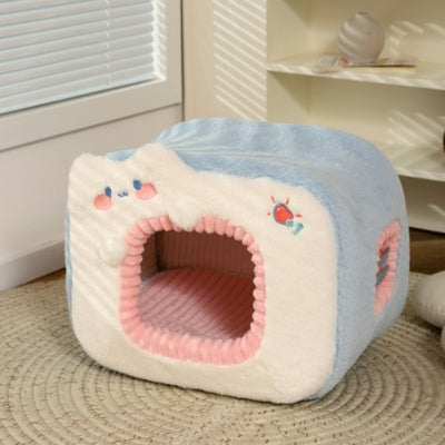 niche-pour-chat-variante-bleu-sans-chat
