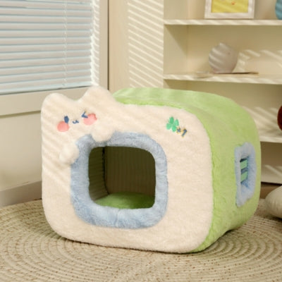 niche-pour-chat-variante-vert-sans-chat