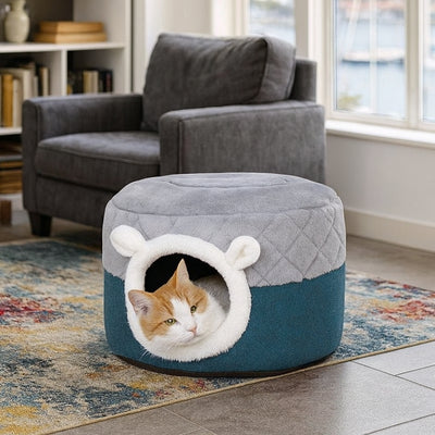 panier-chat-cimbou-deplie-en-niche-avec-chat-dedans