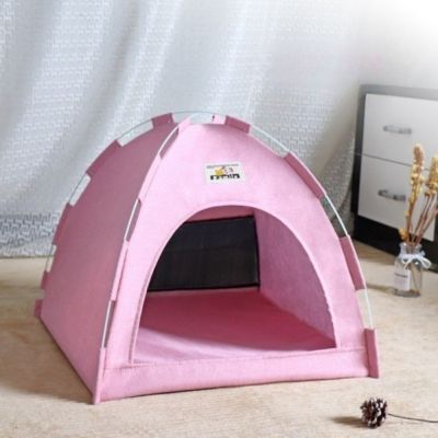 variante rose de la niche à chat stoupi