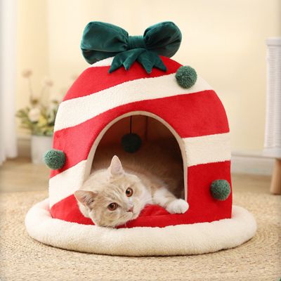 Maisonnettes-pour-chats-en-forme-de-cadeau