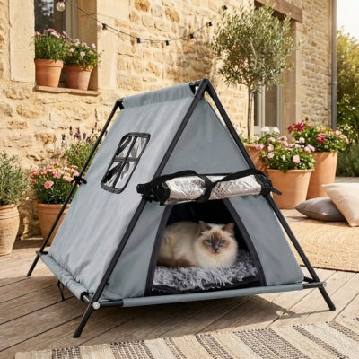 abri chat exterieur tentix gris