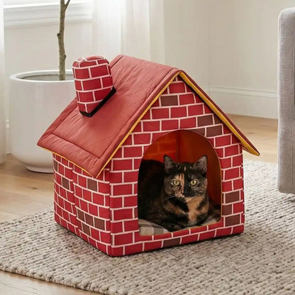 abri pour chat brikou avec un chat