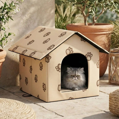 abri pour chat extérieur kazior beige