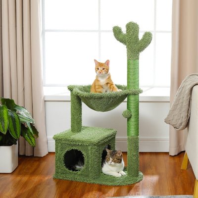 arbre a chat cactus cactalus avec chats qui veillent