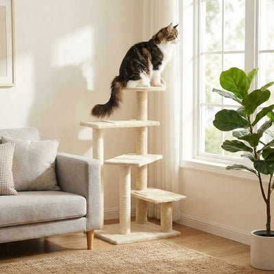 arbre a chat eskalor avec chat qui regarde fenetre