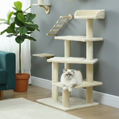 arbre a chat eskalor avec chat qui sommeille