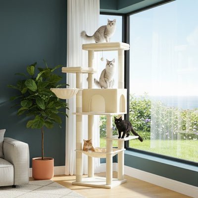 arbre à chat maine coon gigane variante beige