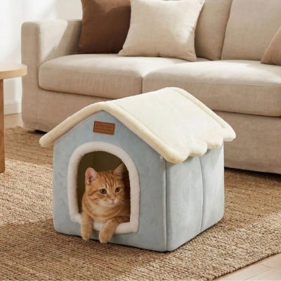 cabane a chat helicha bleu