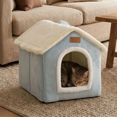 cabane a chat helicha sur tapis
