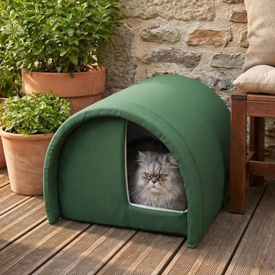 cabane extérieure pour chat demilu couleur vert