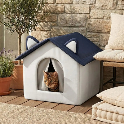 cabane pour chat exterieur axtas au soleil