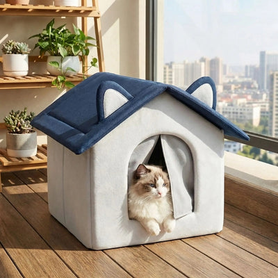 cabane pour chat exterieur axtas sur balcon