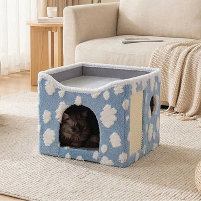 cabanes pour chat plavius avec chat