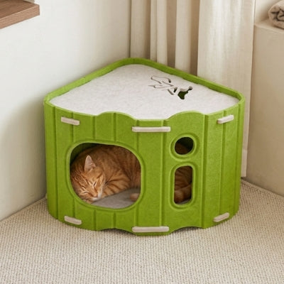 cachette chat feutina angle mur