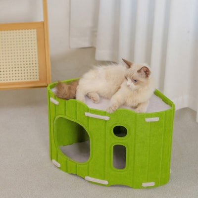 cachette chat feutina chat dessus