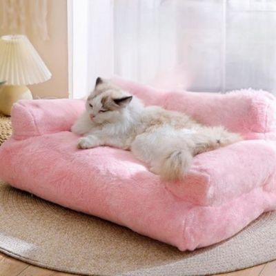 canapé-pour-chat-rose