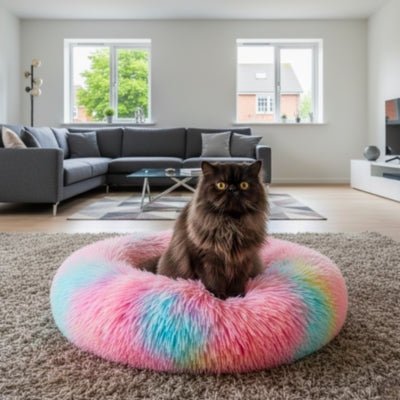 coussin pour chat opalow arc en ciel