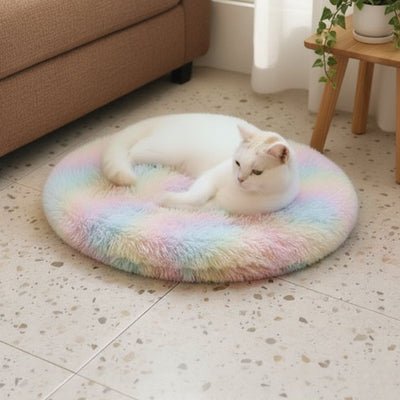 coussin pour chat zavita couleur arc en ciel