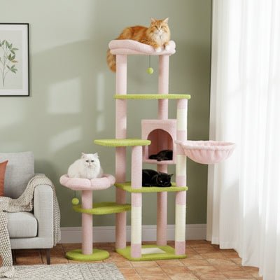 design arbre à chat cyclur variante rose fleur