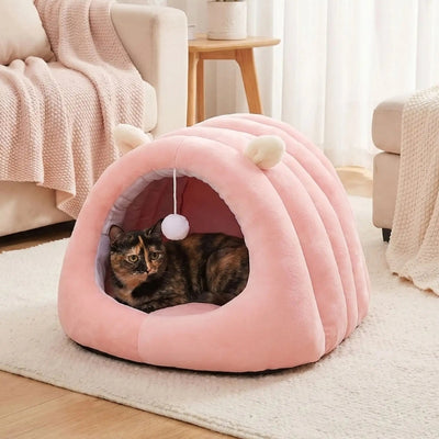 grottes pour chats kamial rose