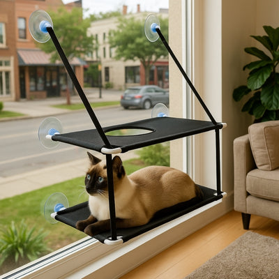hamac pour chat fenêtre doblia variante noir