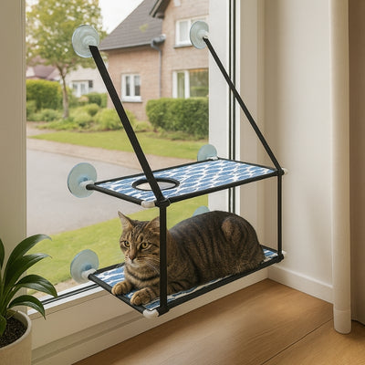 hamac pour chat fenêtre doblia variante poisson bleu