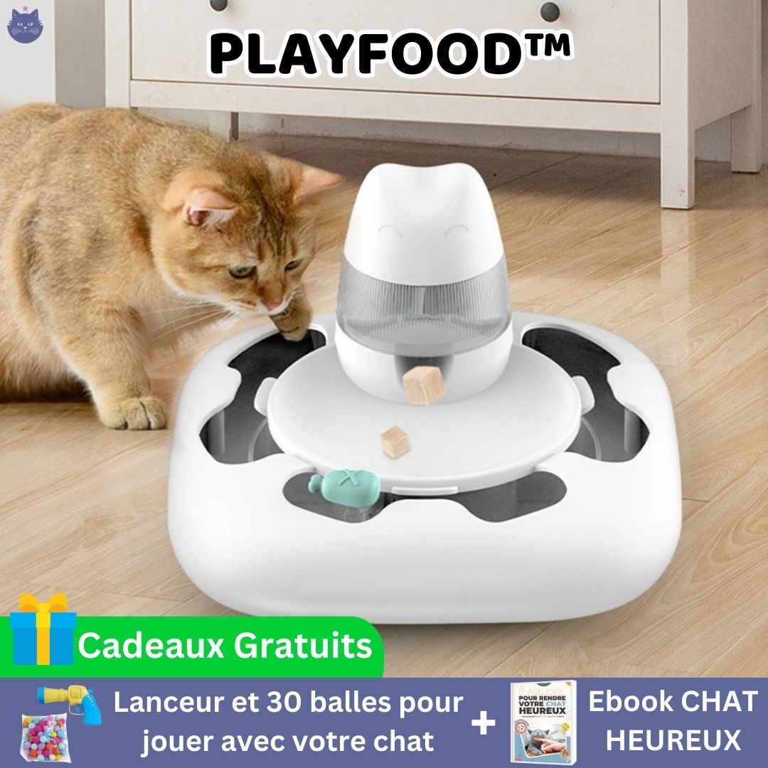 Jeu Distributeur de Nourriture Interactif | PlayFood™ - La Guilde des Chats