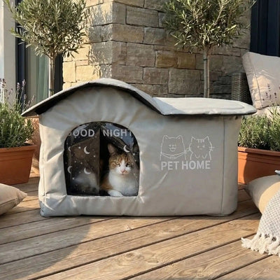 maison pour chat extérieur podiza avec soleil et climatisation