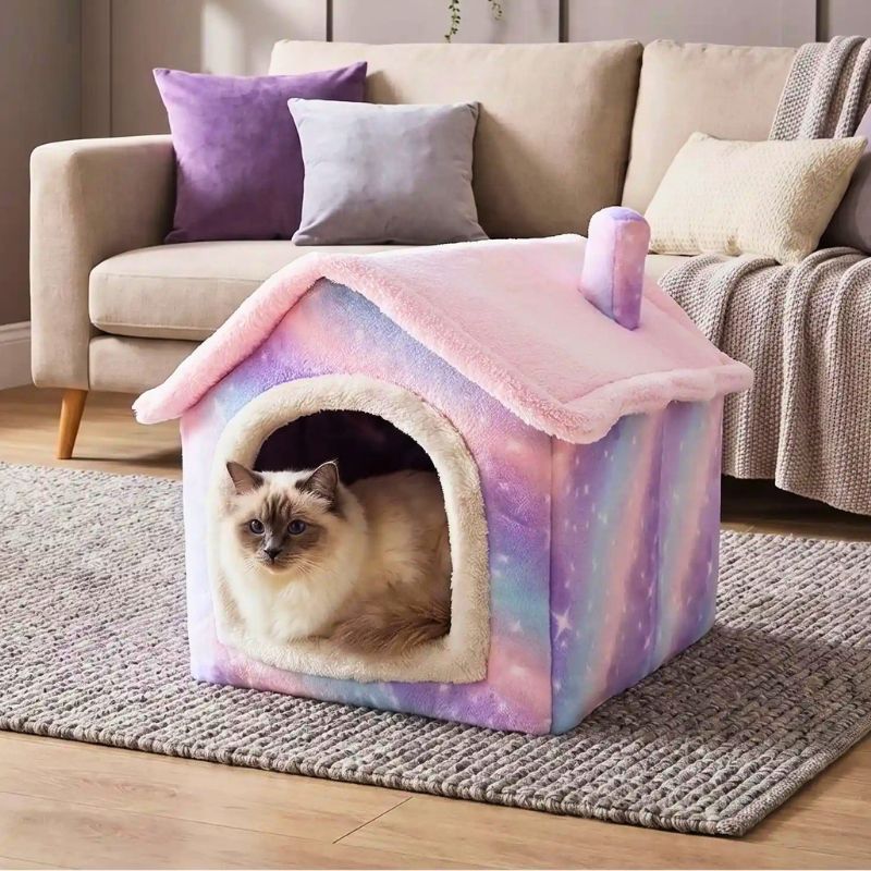 maison pour chats kixil dans le salon