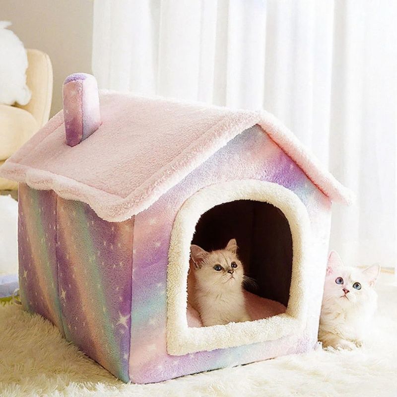 maison pour chats kixil sur le tapis