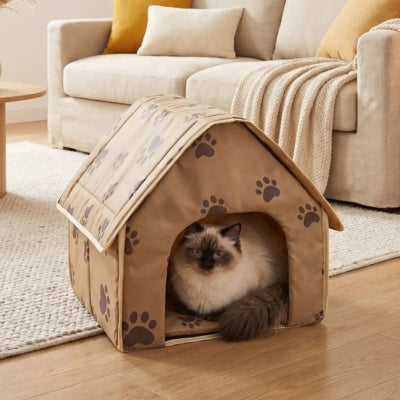 maison pour les chats bourta dans salon