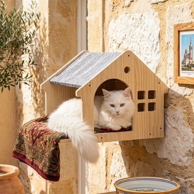 maisonnette chat bois bonital chat paisible