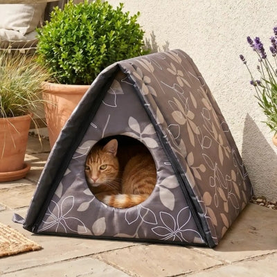 maisonnette chat exterieur fouly au soleil