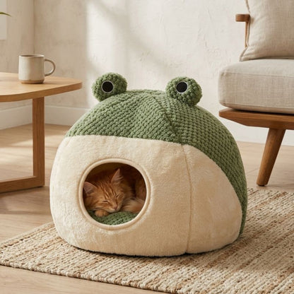 maisonnette pour chat tinoux avec chat roux