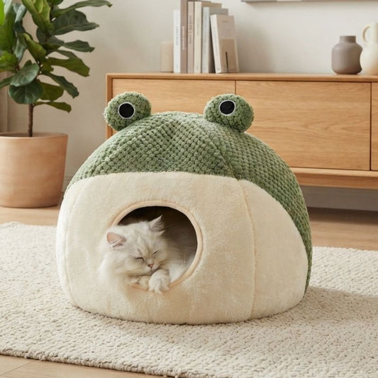 maisonnette pour chat tinoux avec chat