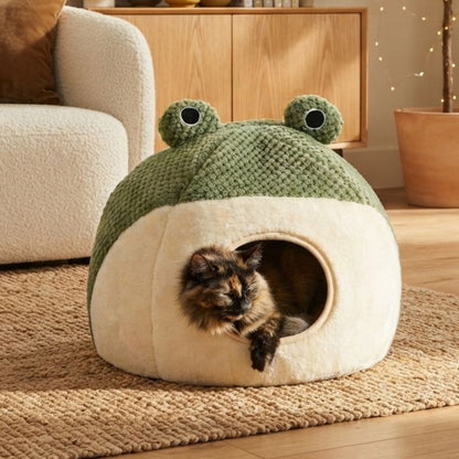 maisonnette pour chat tinoux dans le salon