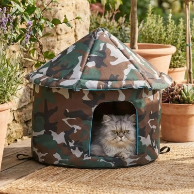 maisonnette pour chats exterieur shampy au soleil