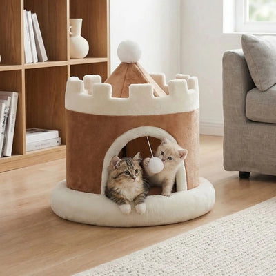 maisonnettes pour chats akota beige