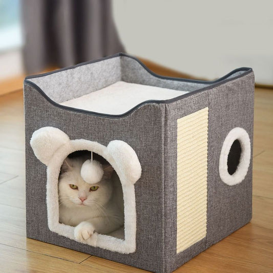 niche a chat cobof cube avec chat