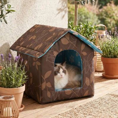 niche à chat extérieur tyraul sur terrasse