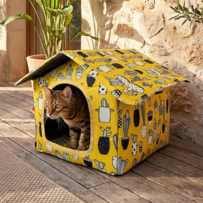niche chat extérieur fazok au soleil