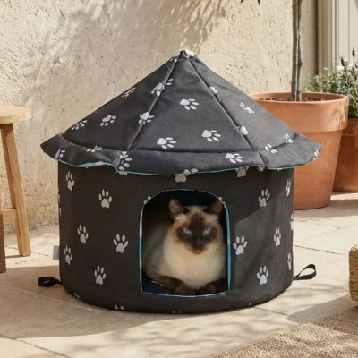 niche chat extérieure rondiz variante pattes de chat