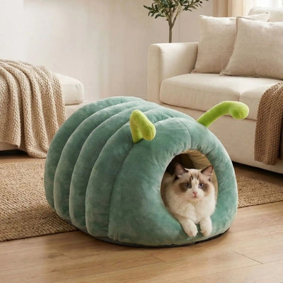 niche chat intérieur nizali vert avec chat