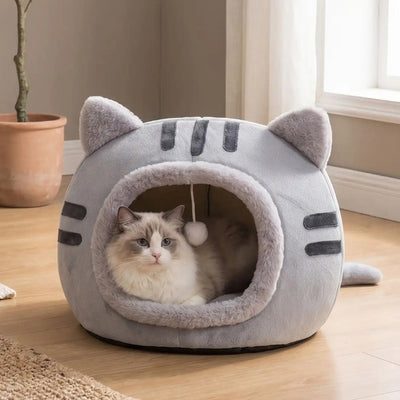 niche chat interieur paliso gris avec chat