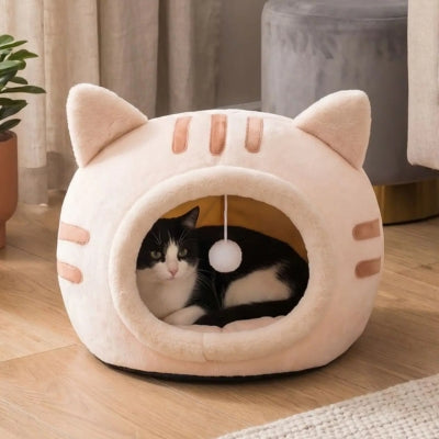niche chat interieur paliso rose avec chat