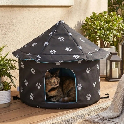 niche pour chat extérieur hiver uriza sur terrasse