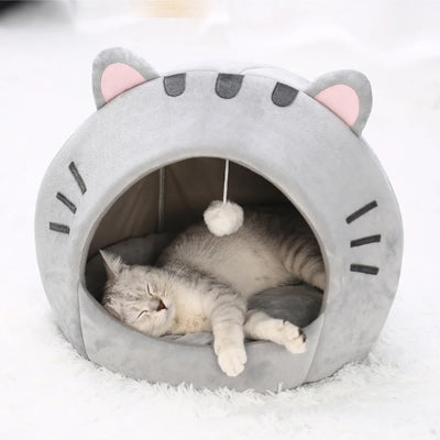 niche pour chat interieur kikoun chat dort